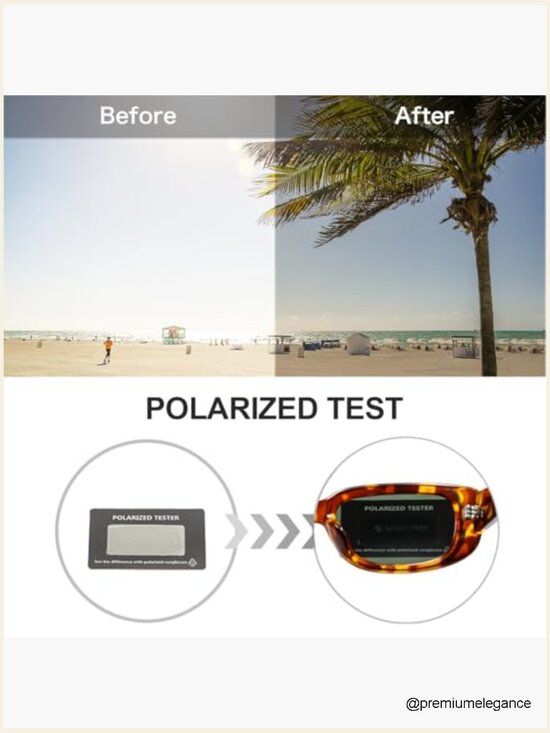 Rectangle Polarized Sunglasses TR90 Frame UV400 TAC Lens Chunky Thick main image 5